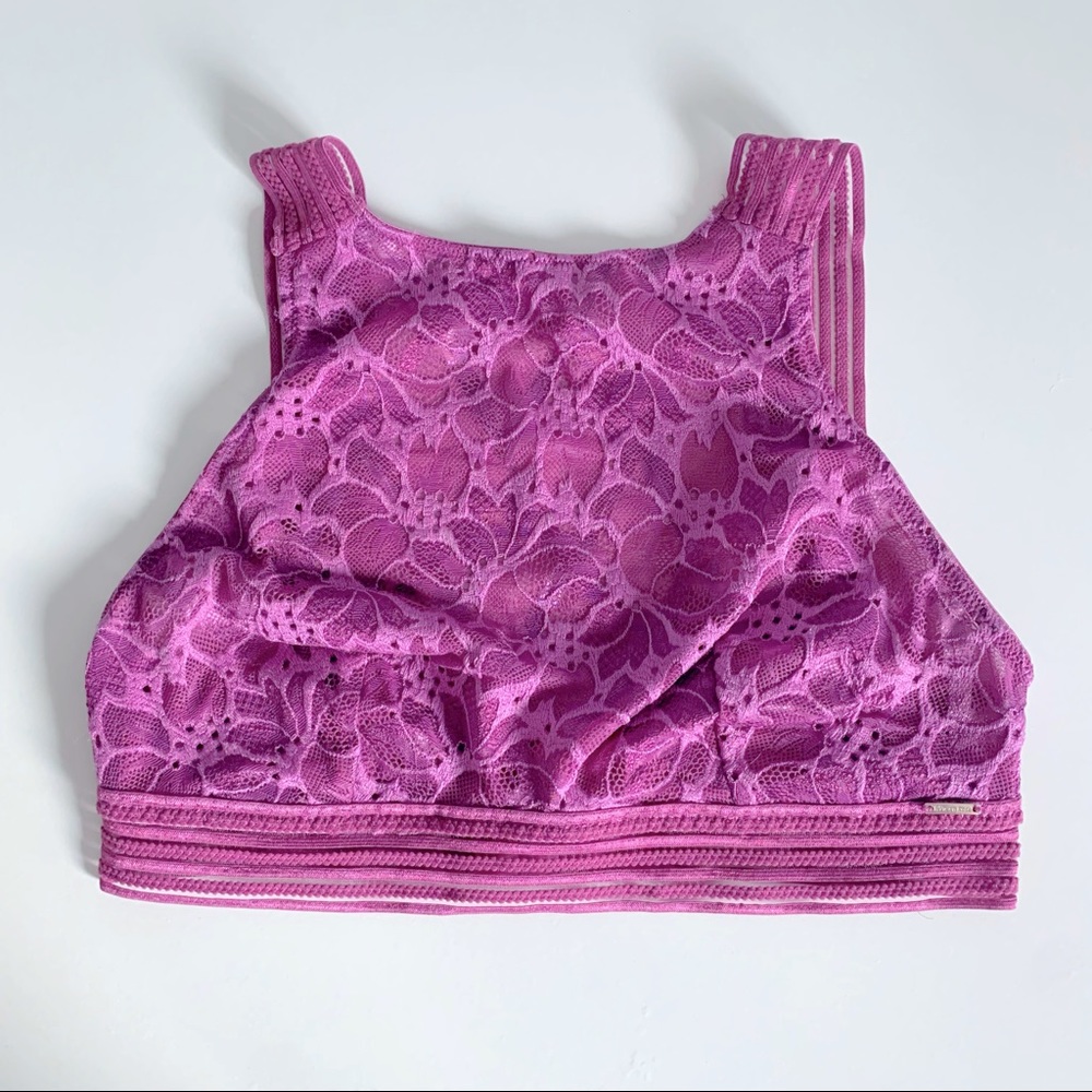 La Vie En Rose Purple Lace Bralette Size Medium